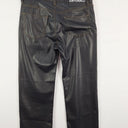 Second-Hand - Just Cavalli Slim Faux Leather Contrast Stitch Pants Size 14 - SwapUp