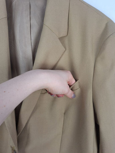 Second-Hand - Arket Camel Single Button Blazer Size 8 - SwapUp