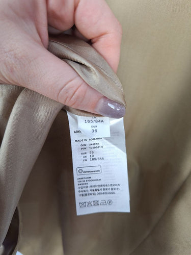 Second-Hand - Arket Camel Single Button Blazer Size 8 - SwapUp