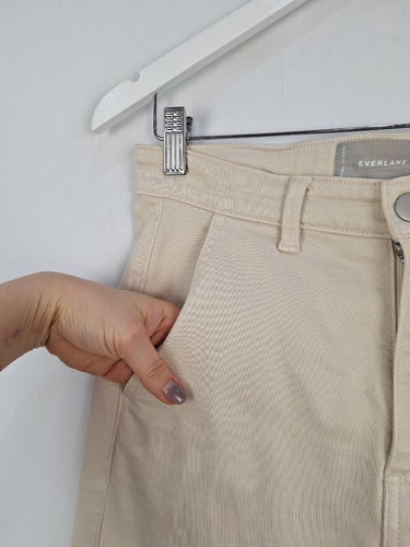 Second-Hand - Everlane Chalk Straight Leg Crop Jeans Size 4 - SwapUp