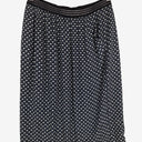 Second-Hand - Anna Thomas Navy Blossom Shimmer Waist Midi Skirt Size M - SwapUp