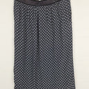 Second-Hand - Anna Thomas Navy Blossom Shimmer Waist Midi Skirt Size M - SwapUp