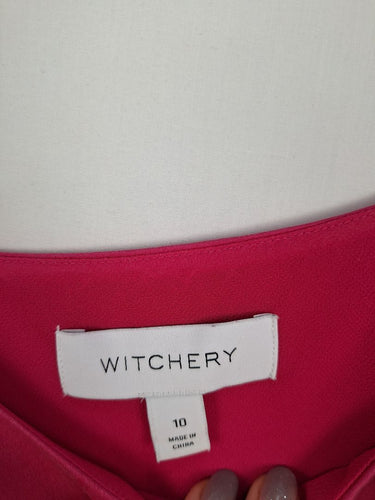 Second-Hand - Witchery Bubblegum Pink Silk Tank Top Size 10 - SwapUp