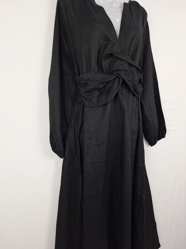 Second-Hand - Bohemian Traders Linen Twist Front Everyday Dress Size M - SwapUp