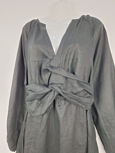Second-Hand - Bohemian Traders Linen Twist Front Everyday Dress Size M - SwapUp