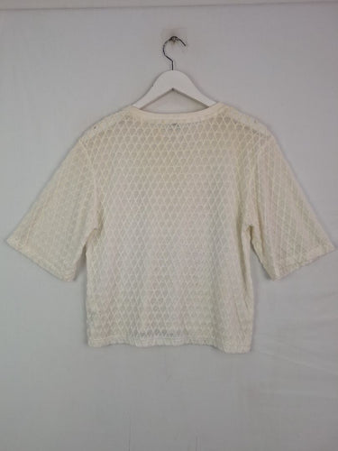 Second-Hand - Kenzo Semi Sheer Petal Mesh Top Size M - SwapUp