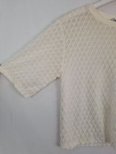 Second-Hand - Kenzo Semi Sheer Petal Mesh Top Size M - SwapUp
