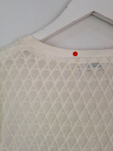 Second-Hand - Kenzo Semi Sheer Petal Mesh Top Size M - SwapUp