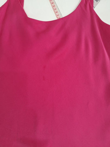 Second-Hand - Witchery Bubblegum Pink Silk Tank Top Size 10 - SwapUp