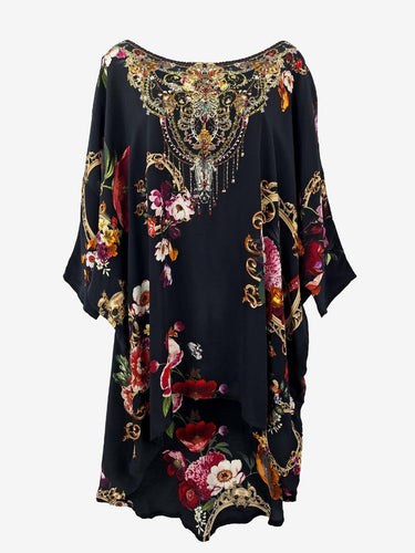 Camilla Blossoming Poppies and Peonies Flowy Dress One Size