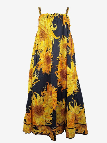 Camilla Delightful Sunfloweresq Linen Dress Size L/XL