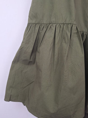 Second-Hand - Atmos & Here Khaki Tiered Swing Skirt Size 16 - SwapUp