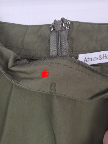 Second-Hand - Atmos & Here Khaki Tiered Swing Skirt Size 16 - SwapUp