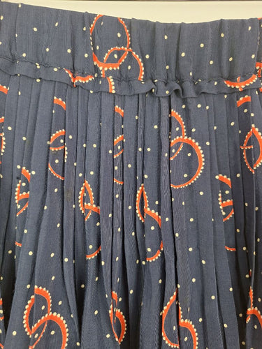 Second-Hand - Country Road Ring Patterned Pleated Skirt Size 6 - SwapUp