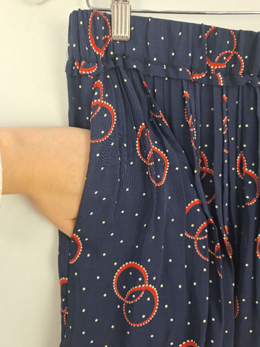 Second-Hand - Country Road Ring Patterned Pleated Skirt Size 6 - SwapUp