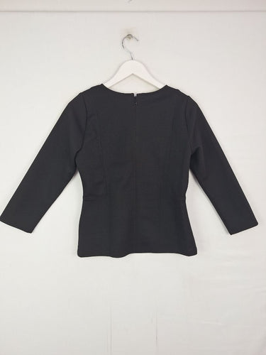 Second-Hand - Seed Black Textured Top Size XS - SwapUp