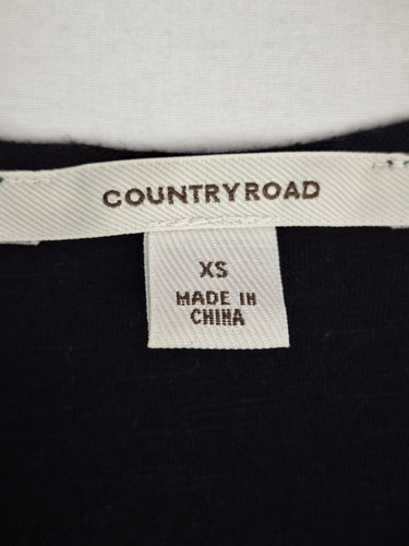 Second-Hand - Country Road Black Flirty Edgy Mini Dress Size XS - SwapUp