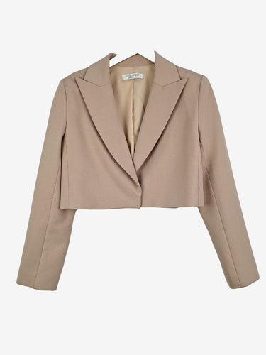 Carla Zampatti Beige Cropped Blazer Size 12
