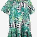 Second-Hand - Solito Tropical Cotton Off The Shoulder Mini Dress Size M - SwapUp