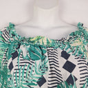Second-Hand - Solito Tropical Cotton Off The Shoulder Mini Dress Size M - SwapUp
