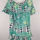 Second-Hand - Solito Tropical Cotton Off The Shoulder Mini Dress Size M - SwapUp