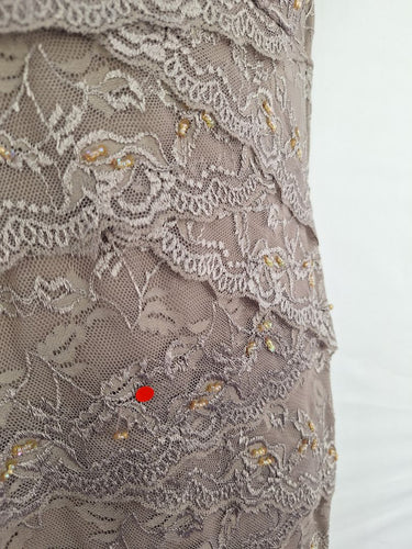 Second-Hand - Grace Hill Taupe Luxe Lace Midi Dress Size 10 - SwapUp