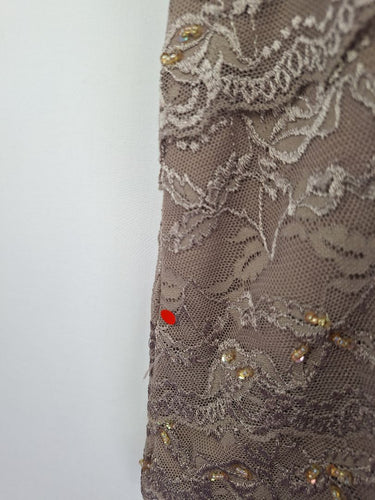 Second-Hand - Grace Hill Taupe Luxe Lace Midi Dress Size 10 - SwapUp