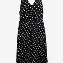 Second-Hand - Laura Ashley Polka Dot Mesh V Neck Swing Dress Size 12 - SwapUp