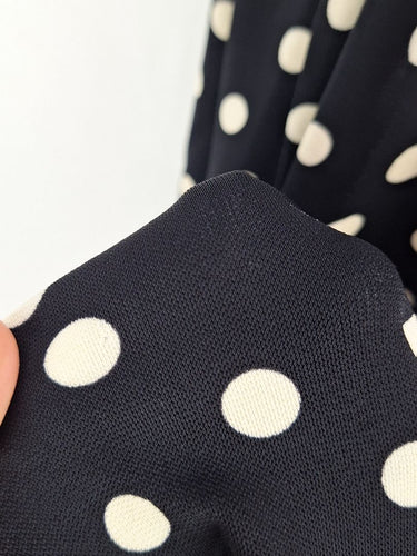 Second-Hand - Laura Ashley Polka Dot Mesh V Neck Swing Dress Size 12 - SwapUp