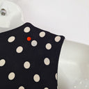 Second-Hand - Laura Ashley Polka Dot Mesh V Neck Swing Dress Size 12 - SwapUp