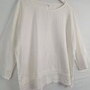 Second-Hand - Cali&Co Crisp Linen Blend Layered Raw Edge Top Size S - SwapUp