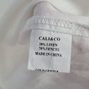 Second-Hand - Cali&Co Crisp Linen Blend Layered Raw Edge Top Size S - SwapUp