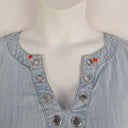 Second-Hand - Blue Illusion Light Wash Grommet Breezy Mini Dress Size XL - SwapUp