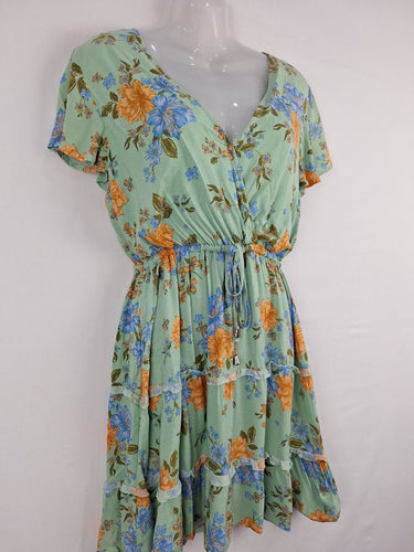 Second-Hand - Grace & Co Everyday Tie Waist Sun Dress Size 8 - SwapUp