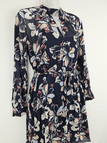 Second-Hand - Witchery Flowering Lilies High Neck Dress Size 6 - SwapUp