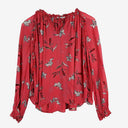 Second-Hand - Country Road Dusty Pink Tulip Printed Blouse Size 6 - SwapUp