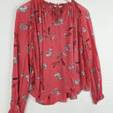 Second-Hand - Country Road Dusty Pink Tulip Printed Blouse Size 6 - SwapUp