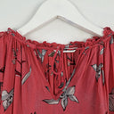 Second-Hand - Country Road Dusty Pink Tulip Printed Blouse Size 6 - SwapUp