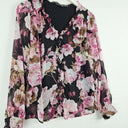 Second-Hand - Liz Jordan Seer Floral Blouse with Ruffled Neck Line Size 8 - SwapUp
