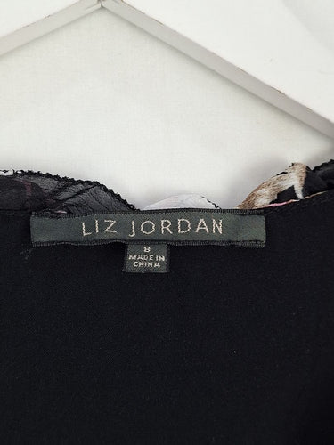 Second-Hand - Liz Jordan Seer Floral Blouse with Ruffled Neck Line Size 8 - SwapUp