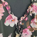 Second-Hand - Liz Jordan Seer Floral Blouse with Ruffled Neck Line Size 8 - SwapUp