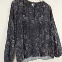 Second-Hand - Witchery Faded Paisley Tie Neck Blouse Size 6 - SwapUp