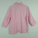 Second-Hand - Yarra Trail Sherbet Pink Boxy Linen Shirt Size 12 - SwapUp