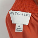 Second-Hand - Witchery Blood Orange Off Shoulder Top Size 6 - SwapUp