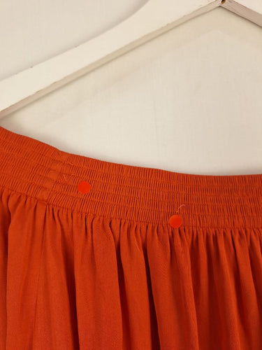 Second-Hand - Witchery Blood Orange Off Shoulder Top Size 6 - SwapUp