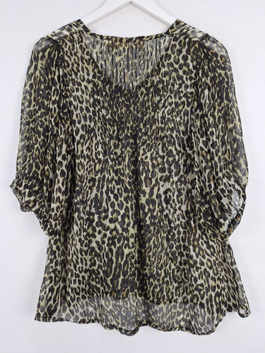 Second-Hand - Joey The Label Sheer Silk Wild Woman Top Size 10 - SwapUp