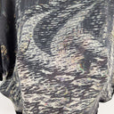 Second-Hand - Morrison Grey Graphic Dolman Sleeve Silk Top Size S - SwapUp