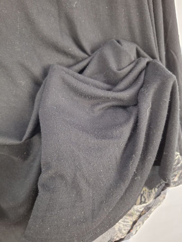 Second-Hand - Morrison Grey Graphic Dolman Sleeve Silk Top Size S - SwapUp