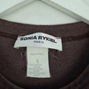 Second-Hand - Sonia Rykiel Chocolate Velour Raw Seam Top Size S - SwapUp