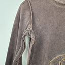 Second-Hand - Sonia Rykiel Chocolate Velour Raw Seam Top Size S - SwapUp